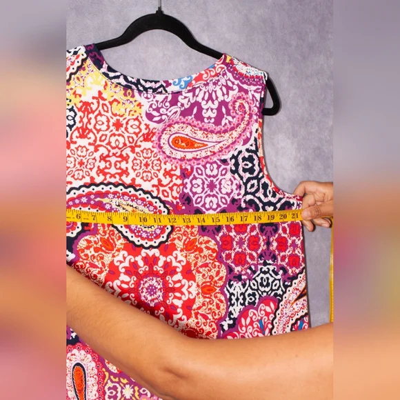 Apt 9 Paisley pull over dress with pockets size Large - Picture 7 of 8